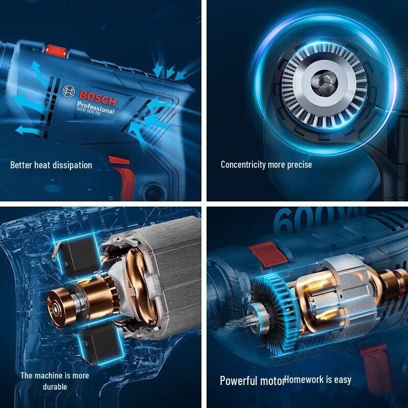Bosch GSB 600 RE 600W Impact Drill Set CN Plug (adapter Included)