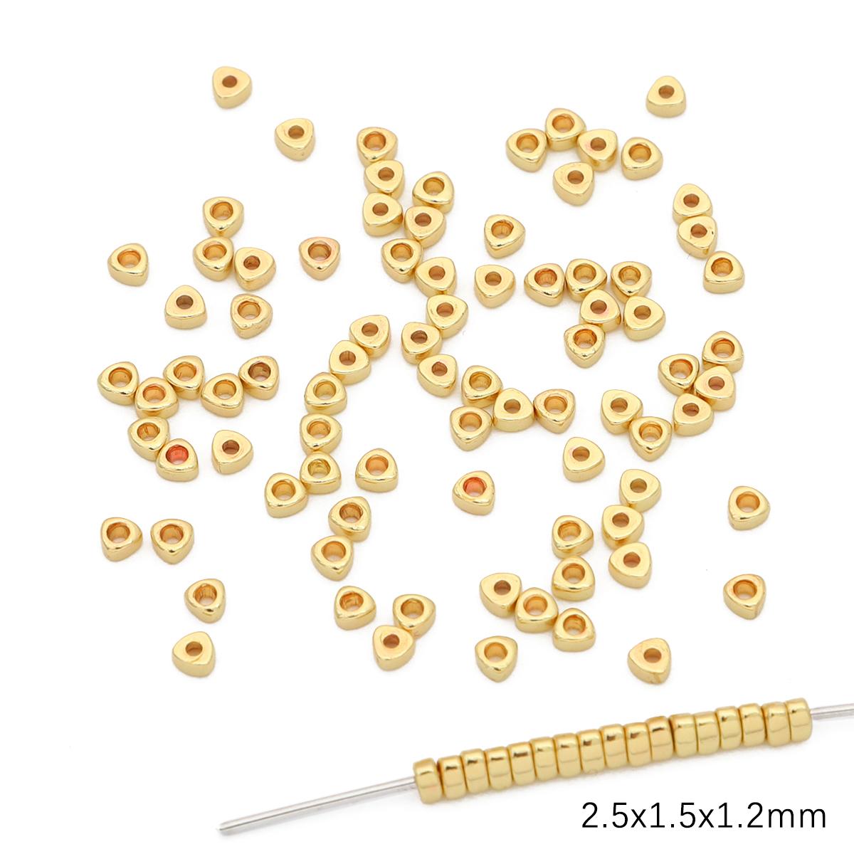 

10 шт медные прокладки геометрические бусины Очарование для DIY ожерелье браслет ювелирных изделий ремесло 2.5x1.5mm золотой