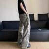 Tuta Camouflage Slim Straight da Uomo con Tasche Multiple - Pantaloni a Zampa Hip-Hop
