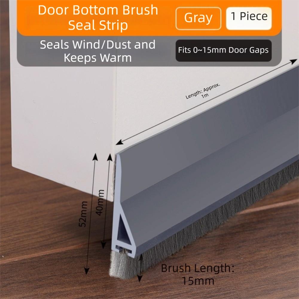 Professional PVC Door Draft Stopper 100cm Self Adhesive Door Sealing Strip Insect Prevention Soundproof Brush Door Seal Dorm