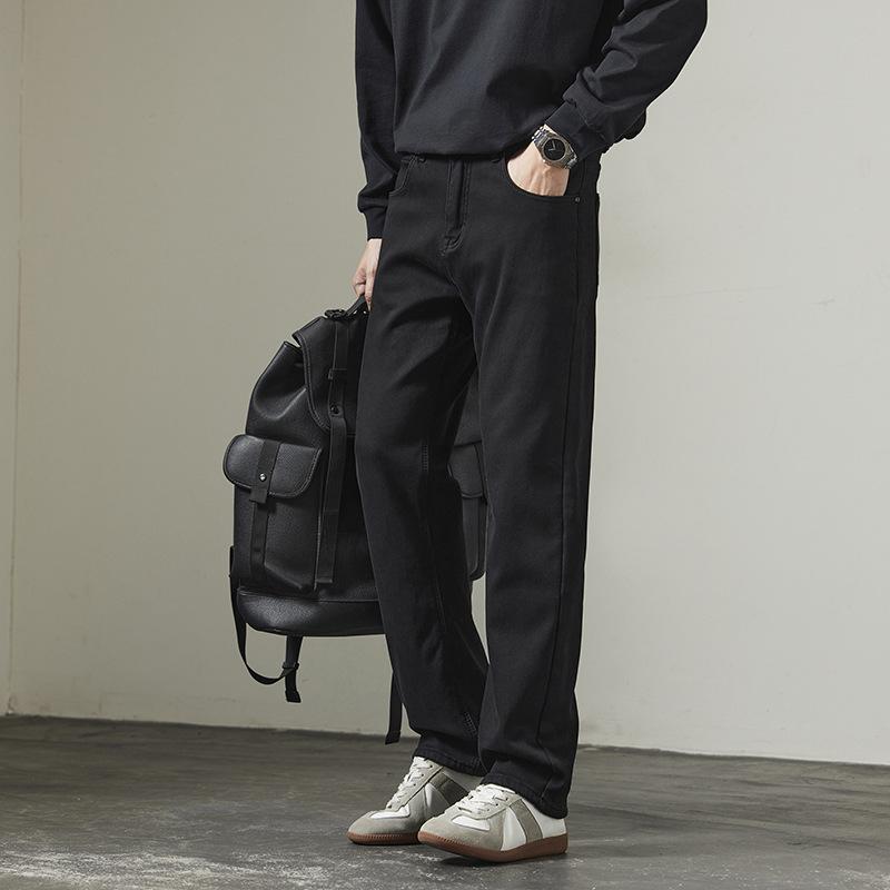 Light Mature Style Jeans For Men In Autumn American Fashion Brand Loose Straight Slim Casual Long Pants Autumn And Winter Style
