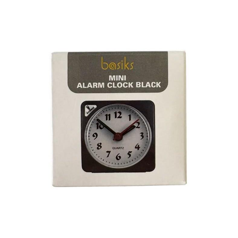 Basiks Plastic Mini Analogue Alarm Clock