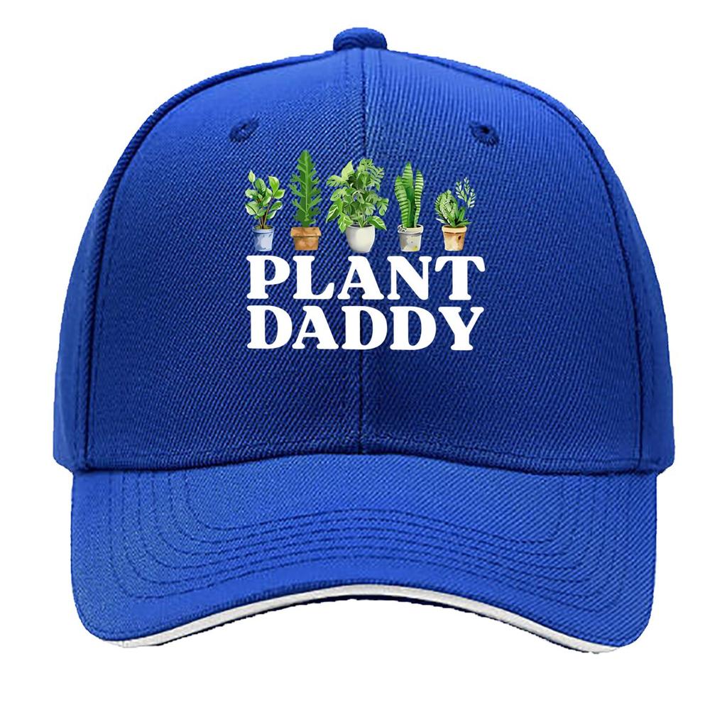 UnisexS Vintage Plant Daddy  Adjustable Hat with Potted Plant Design  PLANT DADDY Text  Distresse Sandwich Baseball Cap