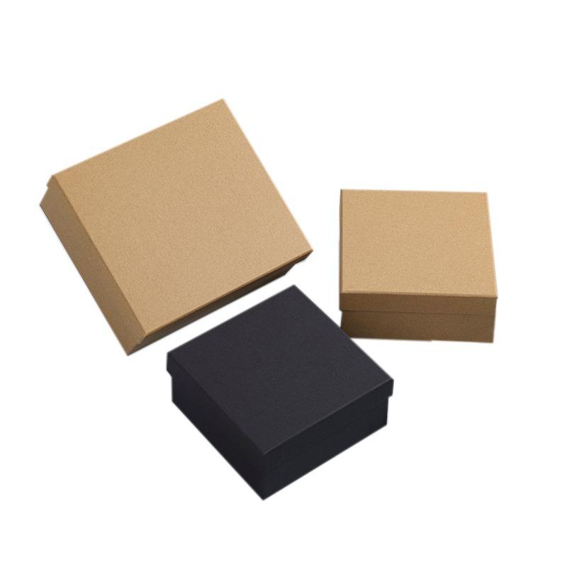 Jewelry Gift Boxes Set Black White Kraft Paper Earring Ring Necklace Storage Case Travel Wedding Dustproof Organizer Wedding Favor Christmas Gift Box