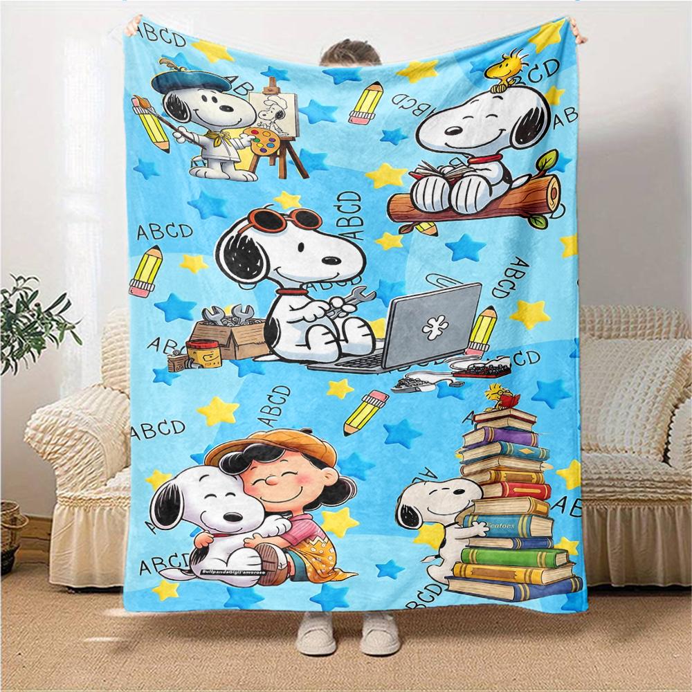 Snoopy'S Adventures Space Blanket Soft Throw Blanket For Home Bedroom Bed Sofa Travel Office Solid Christmas Blanket