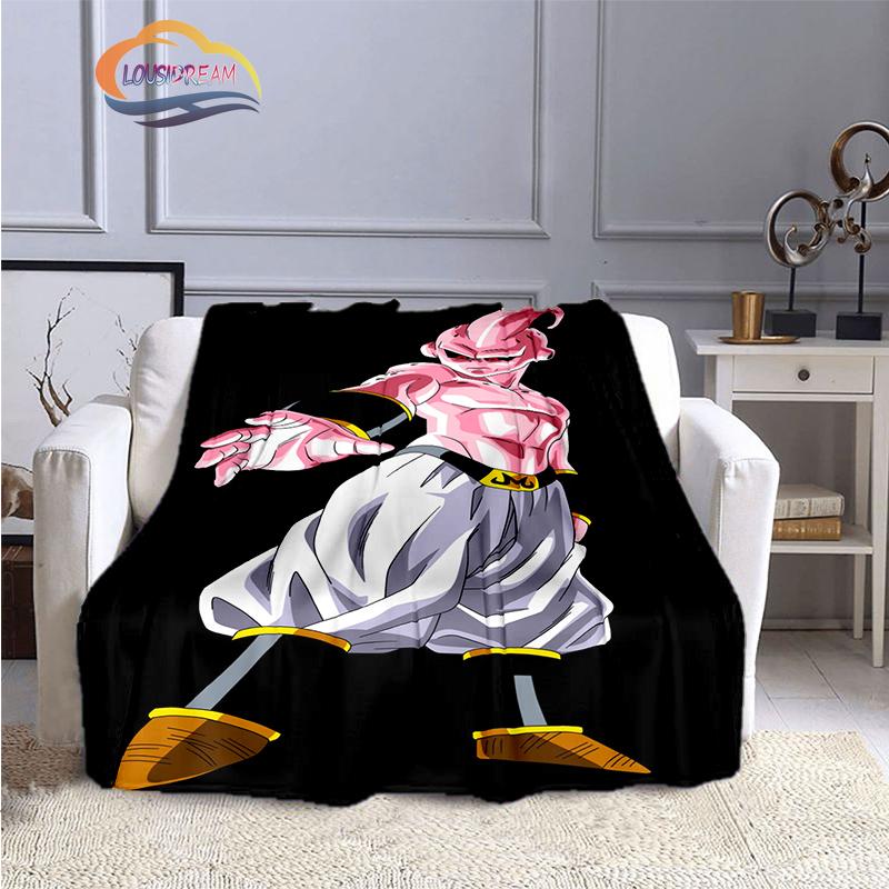 Japanische Animation Rolle Majin Buu 3D-Druck Tagesdecke Decke Anime-Charaktere Buu Flanelldecken Überwurfdecken