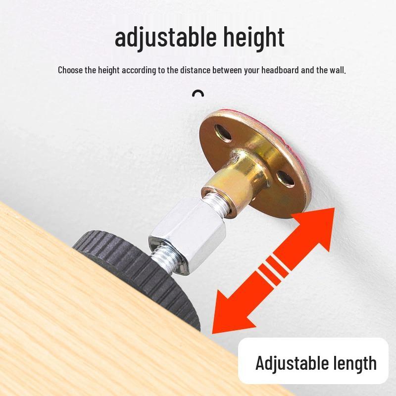 Regulowany Stabilizator Zagłówka Łóżka - Przeciwwstrząsowy, Przeciwko Kołysaniu, Przeciwskrzypiąca Podkładka Ścienna