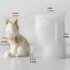 3D Cat Resin Mold Sitting Maine Coon Cat Silicone Mold For DIY Scented Candle Wax Plaster Epoxy Craft Home Decor Gift