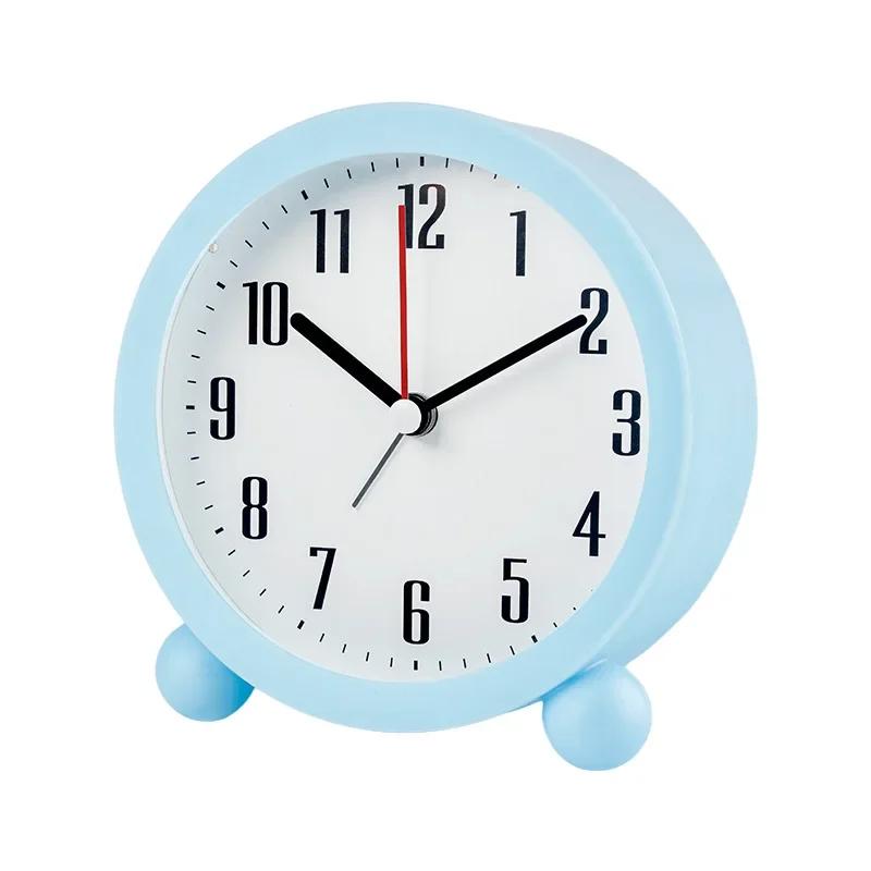 Nordic Simple Luxury Alarm Clock Mute Stereo Numeral Children's Student Desk Table Clock Bedroom Study Room Simple Clock