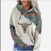Women S Western Ethnic Printed Hooded Sweatshirt Casual Autumn Winter