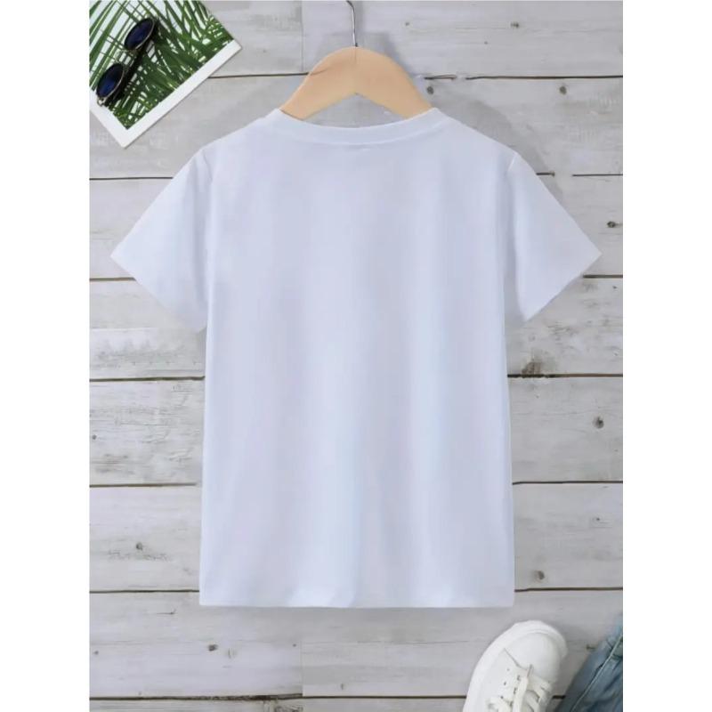 Haowu Boys Quick Dry Crewneck Tee , Happy Joyful Face Print