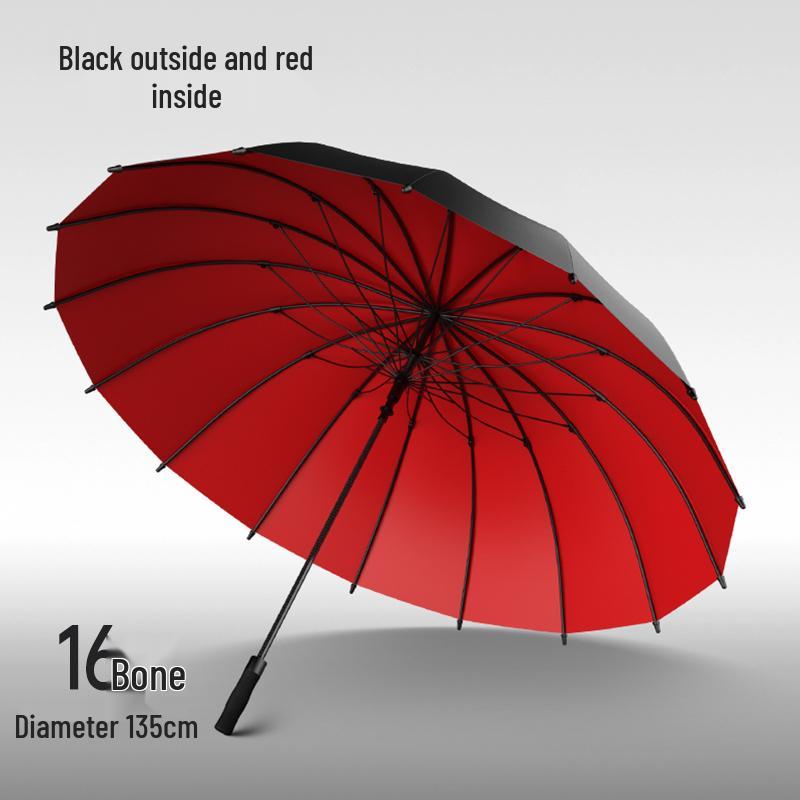 16-Bone Windproof Heavy-Duty Long-Handle Umbrella