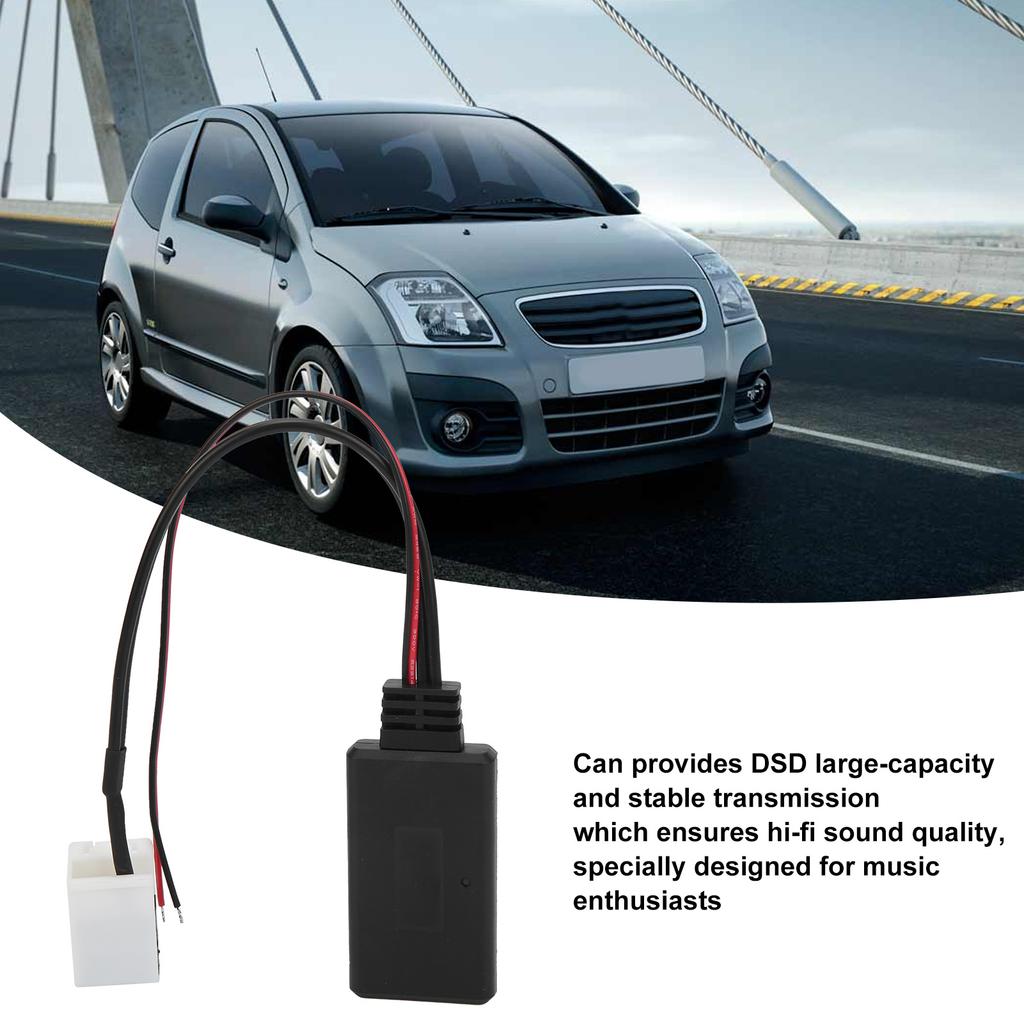 AUX-Adapter für Stereo-AUX-Kabeladapter Radio RD4 Bluetooth-Modul Passend für C2 C3 C4 C5 C6 Berlingo Aux-In-Kabel