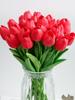 12Pcs Artificial Tulips Flowers Real Touch Tulips for Decoration Fake Tulips Floral Arrangements Artificial Faux Tulips Decor for Table Home Decor