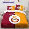 Benutzerdefinierter Name Galatasaray Stolz Bettwäsche, Steppbett-Set Bettbezug Kissenbezug Zuhause Geburtstagsgeschenk (1 Bettbezug + 2 Kissenbezüge, ohne Füllung)