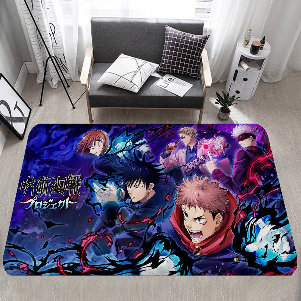 Jujutsu Kaisen Cartoon Bath Mat Kids Room Bedroom Decoration Balcony Anti-Slip Doormat Living Room Alfombra