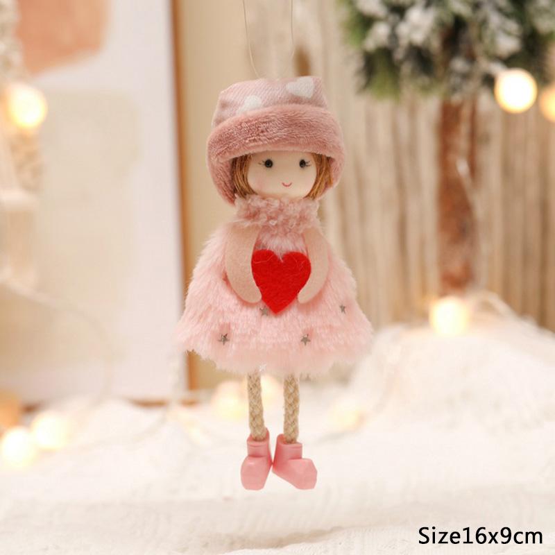 New Year 2025 Christmas Elf Doll Ornaments Xmas Tree Hanging Pendant Navidad 2025 Santa Kids Gift Christmas Home Decoration