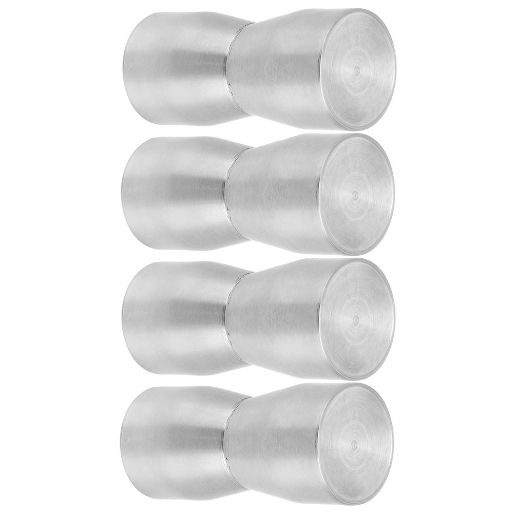 4pcs Glass Door Handles Stainless Steel Pull Knobs Replacement for Home Bathroom Office