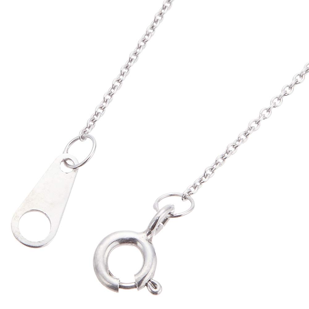 [ALIVE] Crescent Moon and Cat Birthstone Necklace, Sterling Silver 925, Cubic Zirconia, Natural Stone, Cat, Moon, Birthstone, Cute and Stylish,