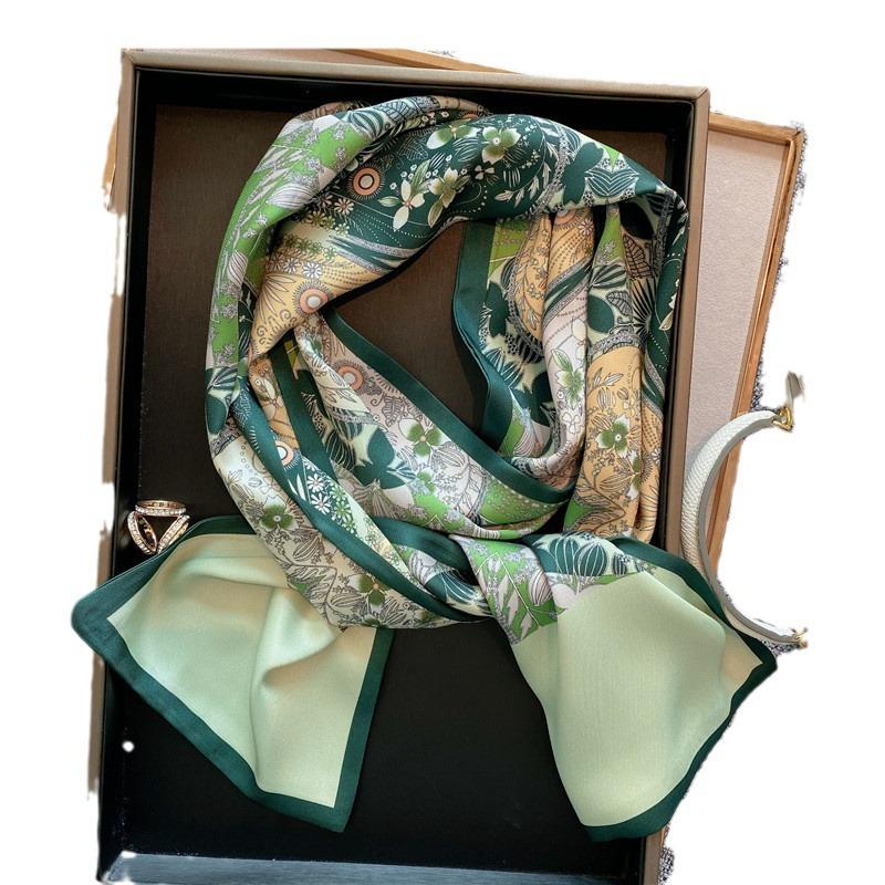 Print Skinny Satin Silk Scarf for Women 15*145cm Hair Bands Neck Tie Belt Headband Lady Wraps Foulard Headkerchief Bandana