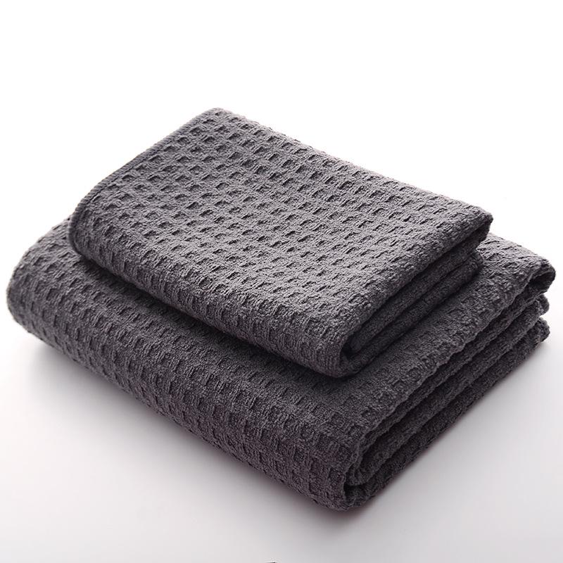 

Быстросохнущее, Впитывающее Вафельное Банное Полотенце - Мягкое, Безопасное для Кожи, Не Осыпающееся Полотенце для Взрослых 30x30 cm серый