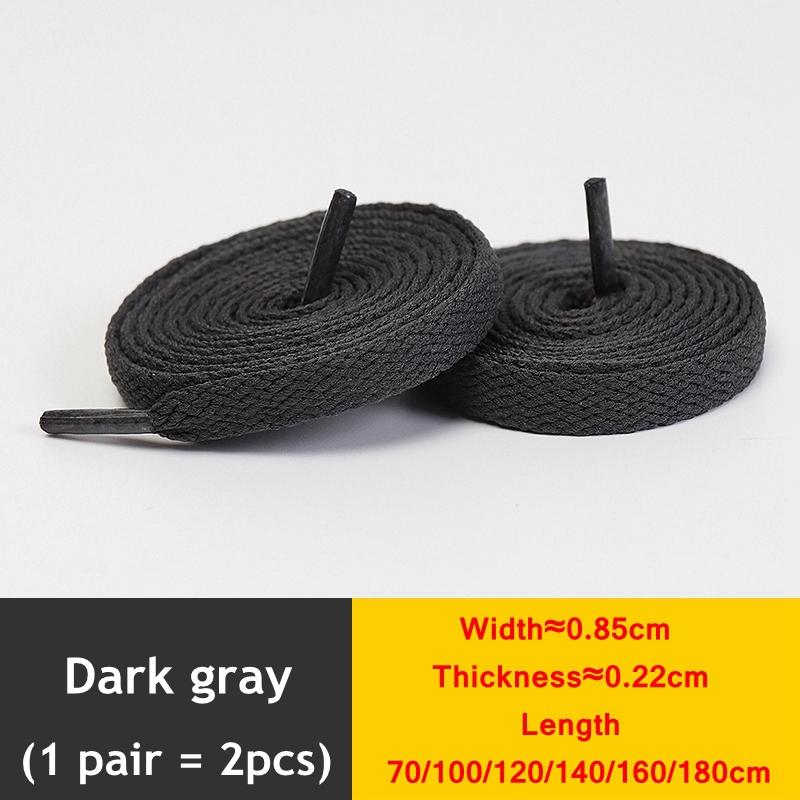1 Pair New Black White Shoe Laces / AF1 Shoelaces Flat Thicken Weave Craft Off High-top Sneaker Shoelace Accessories 25 Colors