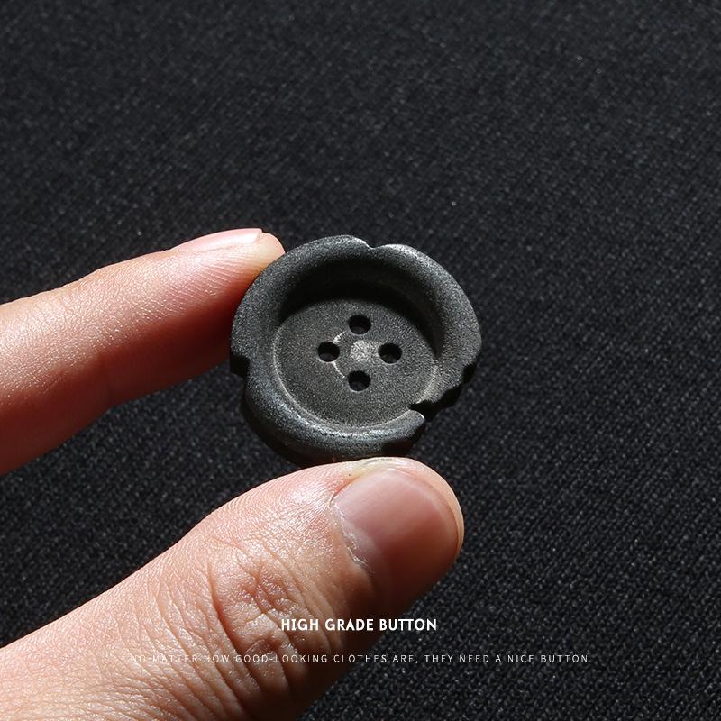 10Pcs High-End Horn Buttons Versatile Men'S And Women'S Clothes Coat Suit Jacket Four-Eye Buttons Special-Shaped Trench Coat Sweater Buttons