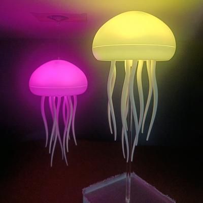 Jellyfish Lamp Voice Control Jellyfish Night Light with Dancing Legs Jellyfish Bedside Lamp Rechargeable for Home Office Decor
