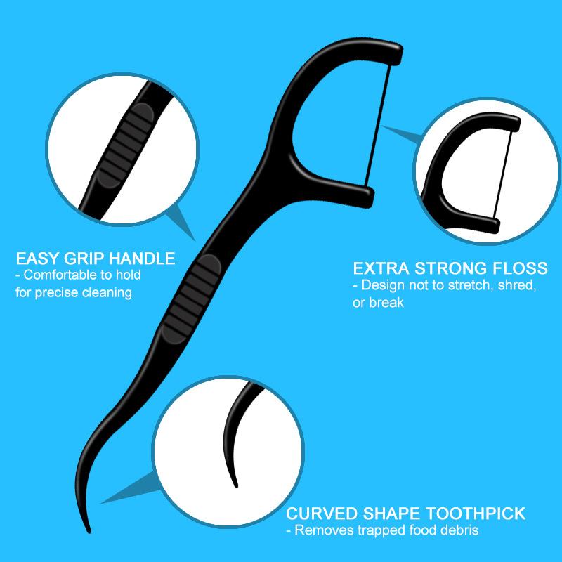 Bottle Containing 50 Disposable Toothpicks with Fine Thread