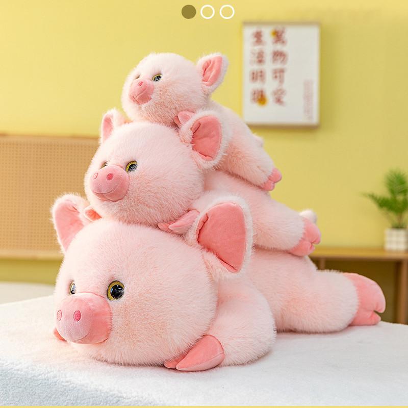 Cute Pig Animal Plushie With Short Hair For Kids Play And Decor
