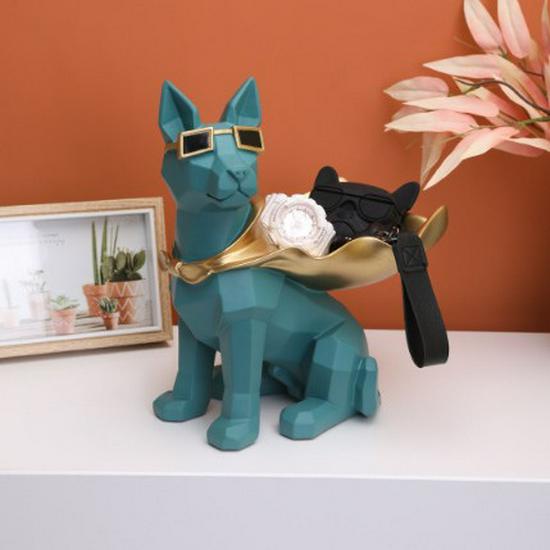 Nordic Doberman Trendy Glasses Desktop Ornament and Candy Storage for Entryway Shoe Cabinet Decor
