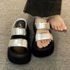 Fashion Women Platform Slippers 2025Summer New Wedge Sandals Designer Height Increasing Slippers Outdoor Casual Beach Slippers for Women