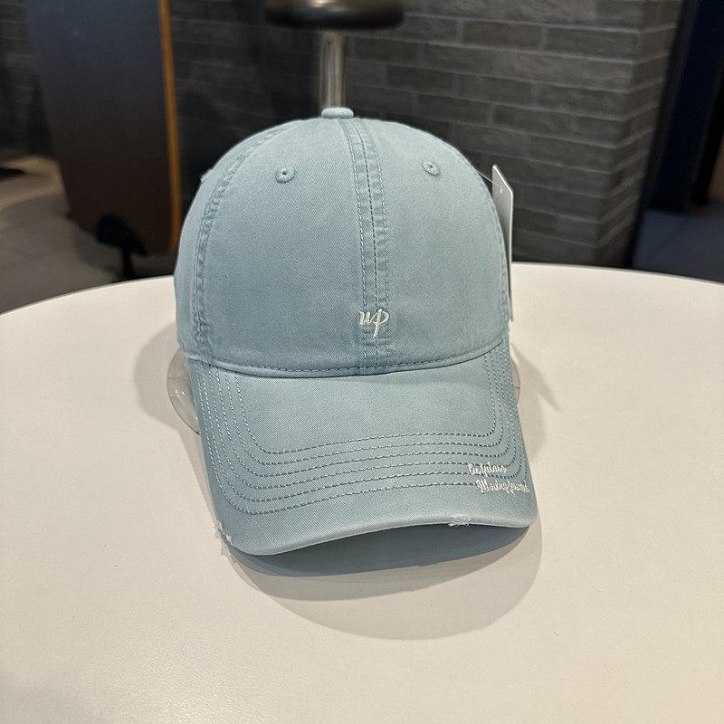 UP letter embroidered baseball cap for women, small face, deep top, wide bay eaves, sun protection, sunshade, soft top cap for men, American style