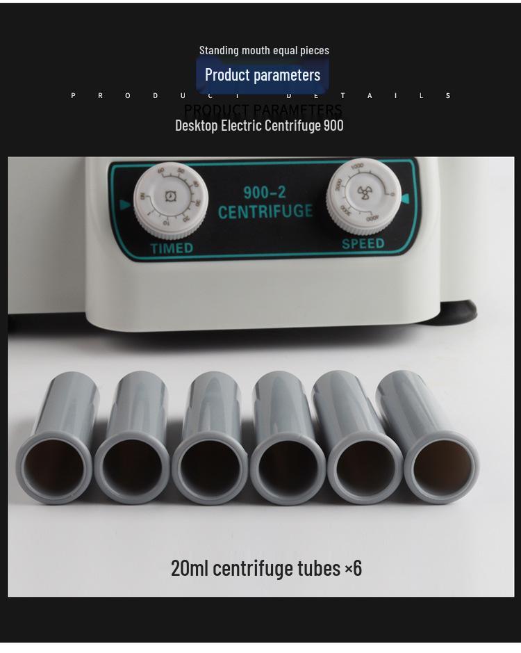 High-Power Desktop Electric Centrifuge with Timer and Speed Control for PRP Serum Separation - Ultra-Quiet Device.