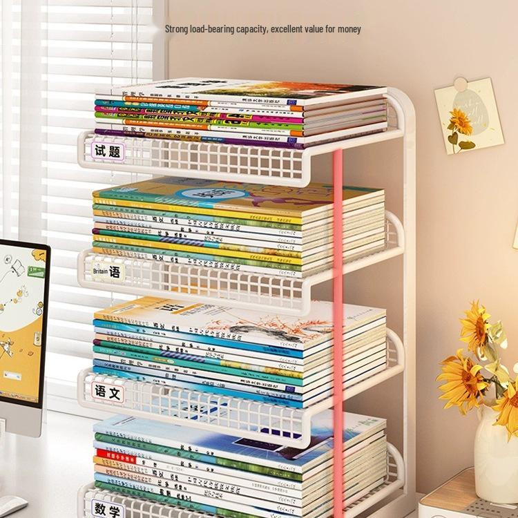 Desktop Book Organizer and Storage Rack