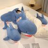 60-100cm Cute Blue Shark Doll Plush Toy Stuffed Soft Sea Animal Fish Pillow Appease Toys for Kids Girls Birthday Gifts Decor