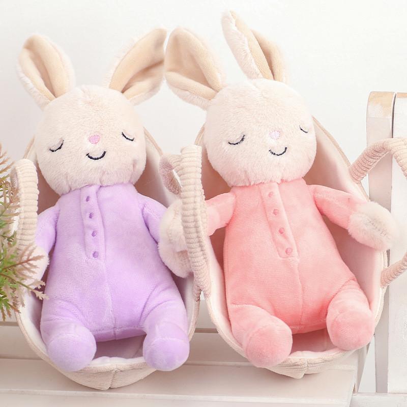 Adorable Sleeping Bunny Plush Doll For Kids Soft Comforting Toy For Girls