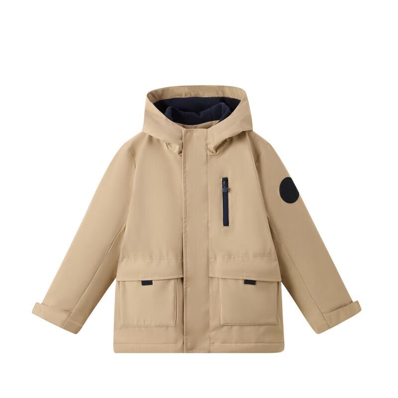 PawinPaw Girls  3-Proof Hooded Cartoon Bear Utility Jacket 150