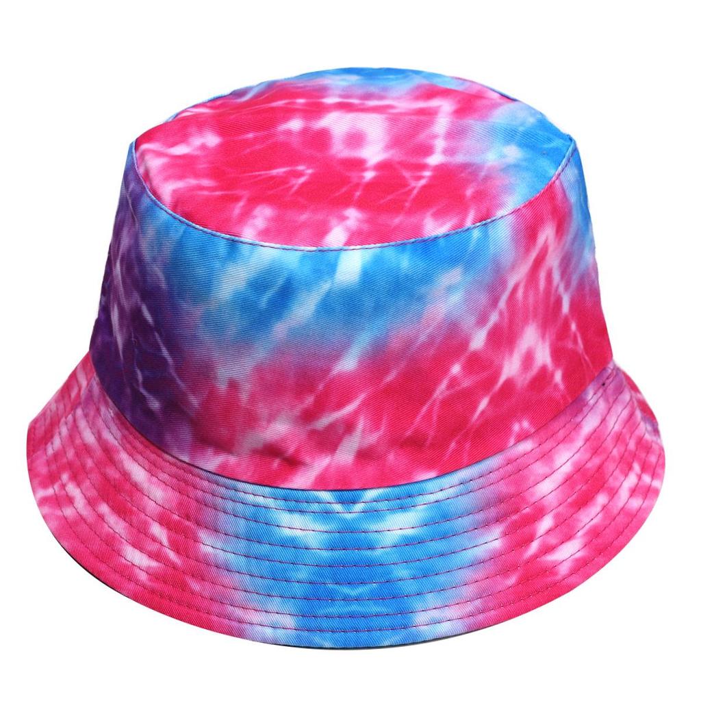 Europejsko-Amerykański Kapelusz Bucket Tie-Dye Chroniący Przed Słońcem: Dwustronny Design Graffiti dla Mężczyzn i Kobiet