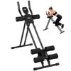 Foldable Abdominal Trainer, LCD Screen, Dual Rail, PVC Foam, Steel Frame, 92 x 41 x 83 cm, Black