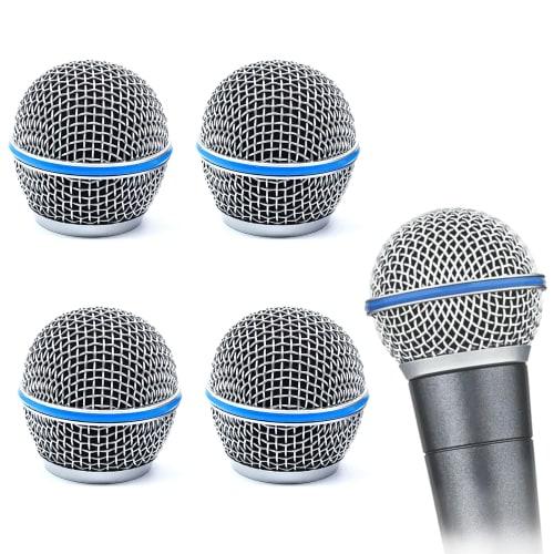 Cionyce BETA58A Replacement Microphone Head, Standard Size, Grille Microphone with Foam, Pack of 4