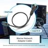 010-12531-01 Marine Network Adapter Cable Black Small (Male) to Large RJ-45 Connector For Panoptix LiveScope System GC 200 Etc