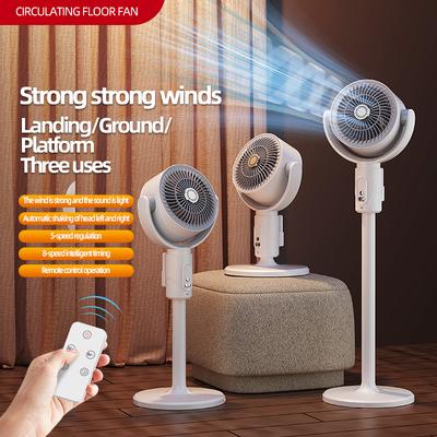 Air Turbine Circulation Fan Floor-standing Fan 5-gear Adjustable Air Circulating Fan Adjustable Height Timing Control Rechargeab