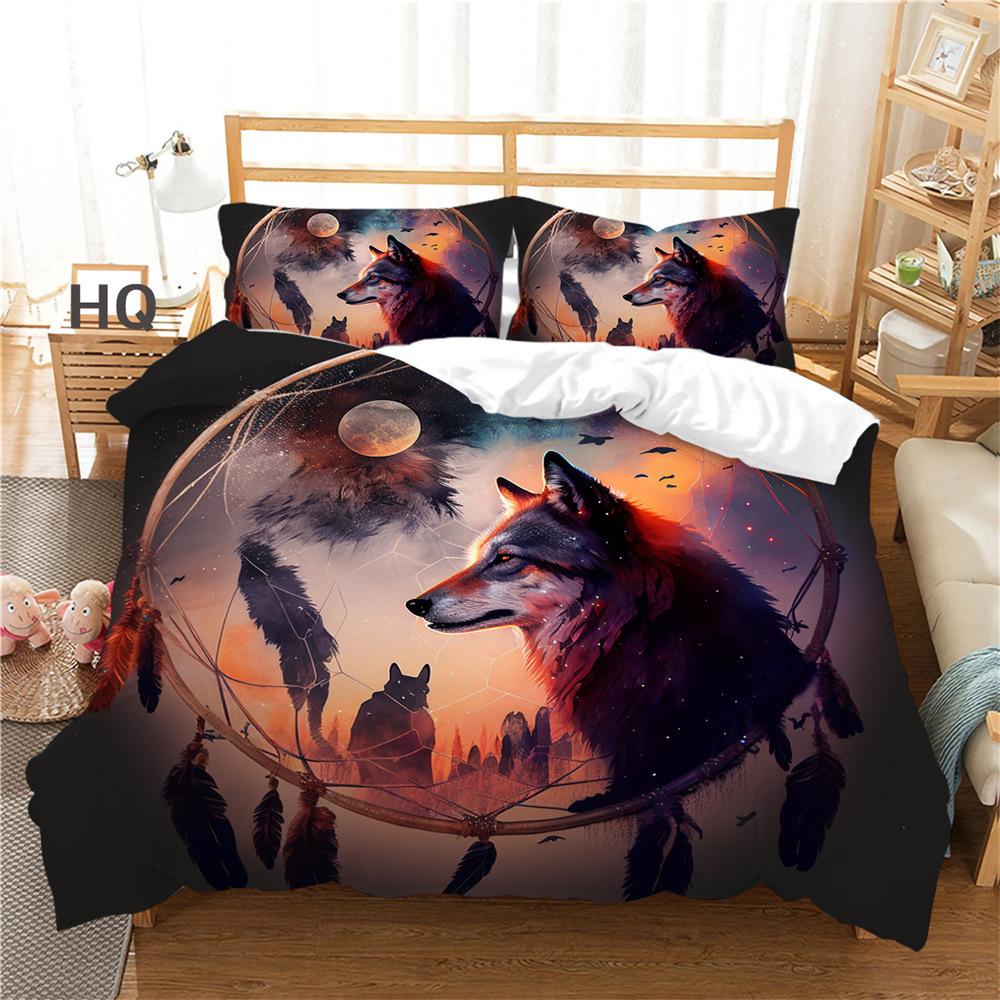 Dream Catcher Wolf Series Bedding Two Or Three-Piece Digital Set