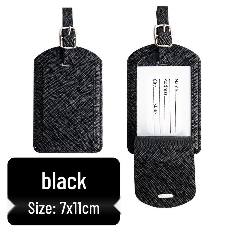 Metal Buckle Boarding Pass and PU Leather Luggage Tag with Hot Stamped Paper Card