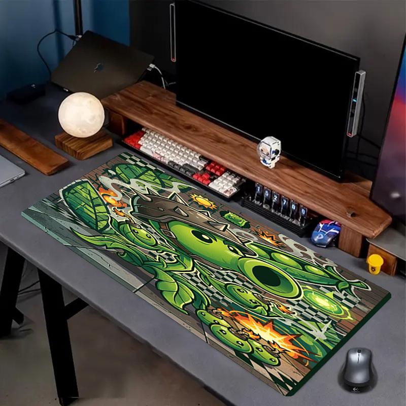 Plants vs. Zombies Print Mouse Pad, Anti‑Slip Desktop keyboard Mat, for PC Laptop Gaming Working Daily Use, Cool Festival Surprise Gift