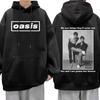 O-Oasis Graphic Hoodie British Rock Band Vintage Pullover Sweatshirts Men's Women Hip Hop Fashion Oversized Pullovers Streetwear