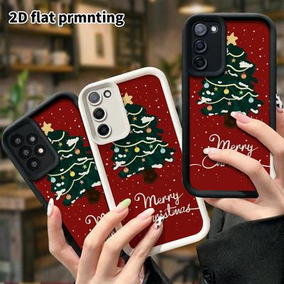 Phone Case: 2D Flat Samsung Galaxy A34 A35 M05 M06 S20 S22 S21 FE Plus 5G Gradient Protective Case, Christmas Card, Christmas and Halloween Gift