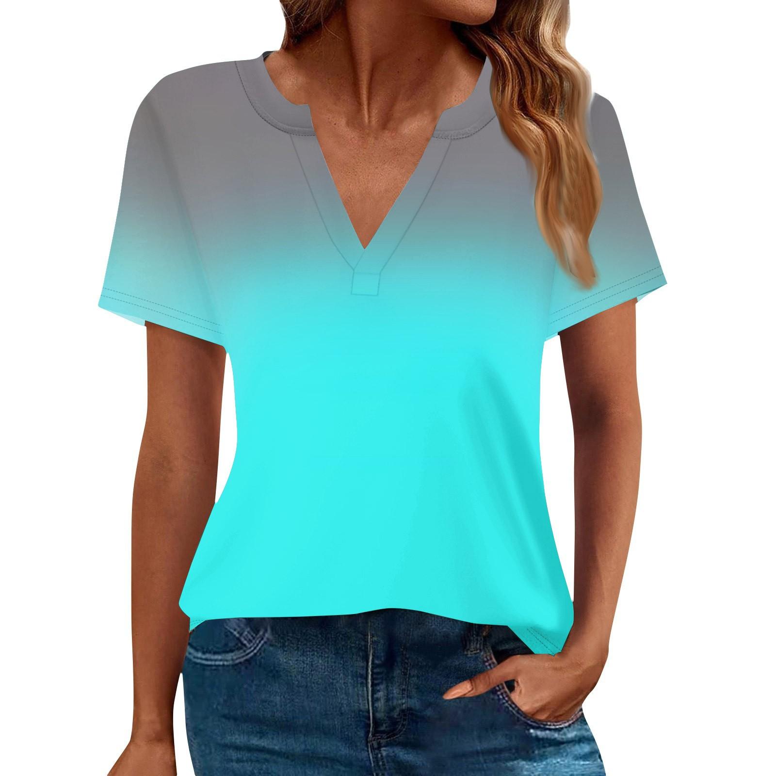 

Женская летняя рубашка с коротким рукавом и V-образным вырезом, деловая повседневная свободная футболка, трендовая модная одежда, топы XXXL белый