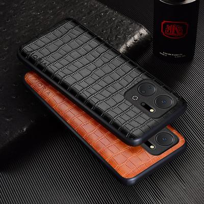Luksusowe etui ze skóry krokodyla dla Huawei Honor X7A X6A X6B Slim Fit Premium tylna okładka dla etui Honor X8A 4G